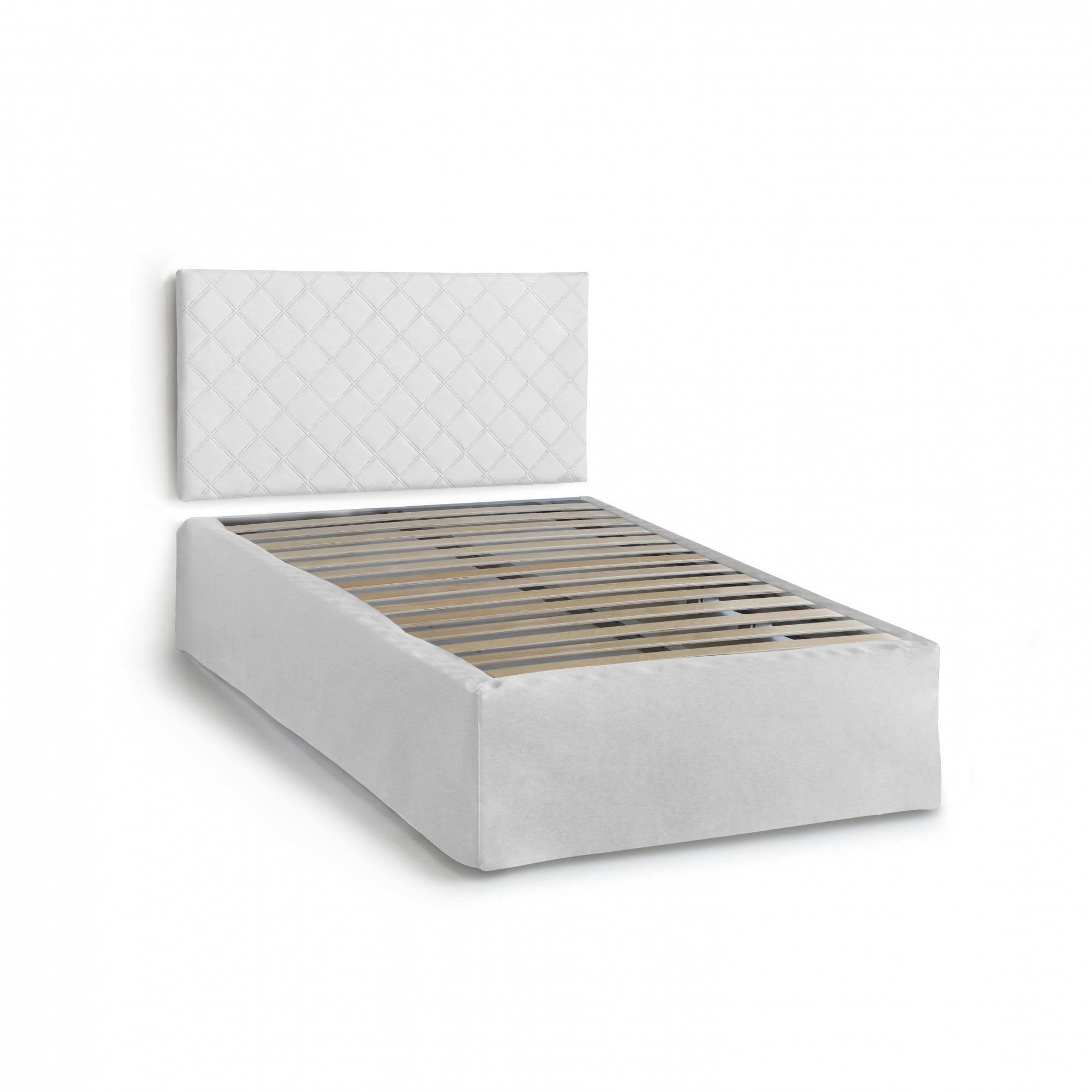 Opale, Letto Piazza e Mezza Materasso Incluso Made in Italy, Bianco