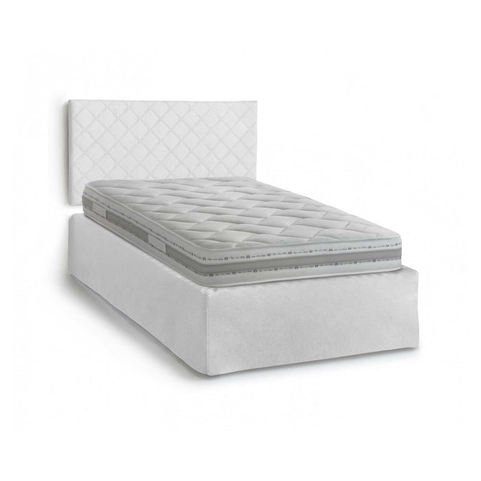 Opale, Letto Piazza e Mezza Materasso Incluso Made in Italy, Bianco