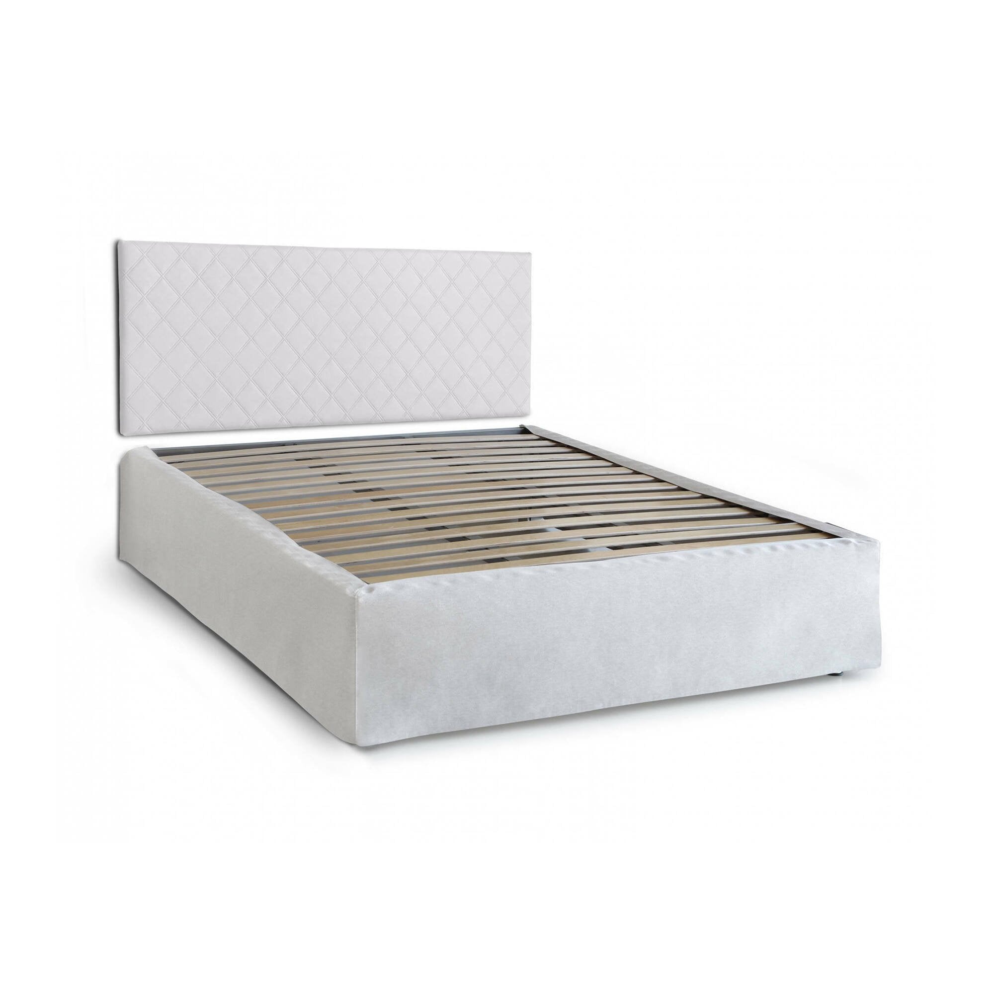 Letto Matrimoniale Alfredo, Letto Matrimoniale Sfoderabile Made in Italy, Bianco