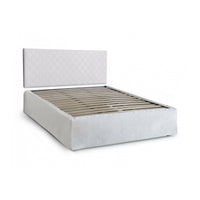 Letto Matrimoniale Alfredo, Letto Matrimoniale Sfoderabile Made in Italy, Bianco