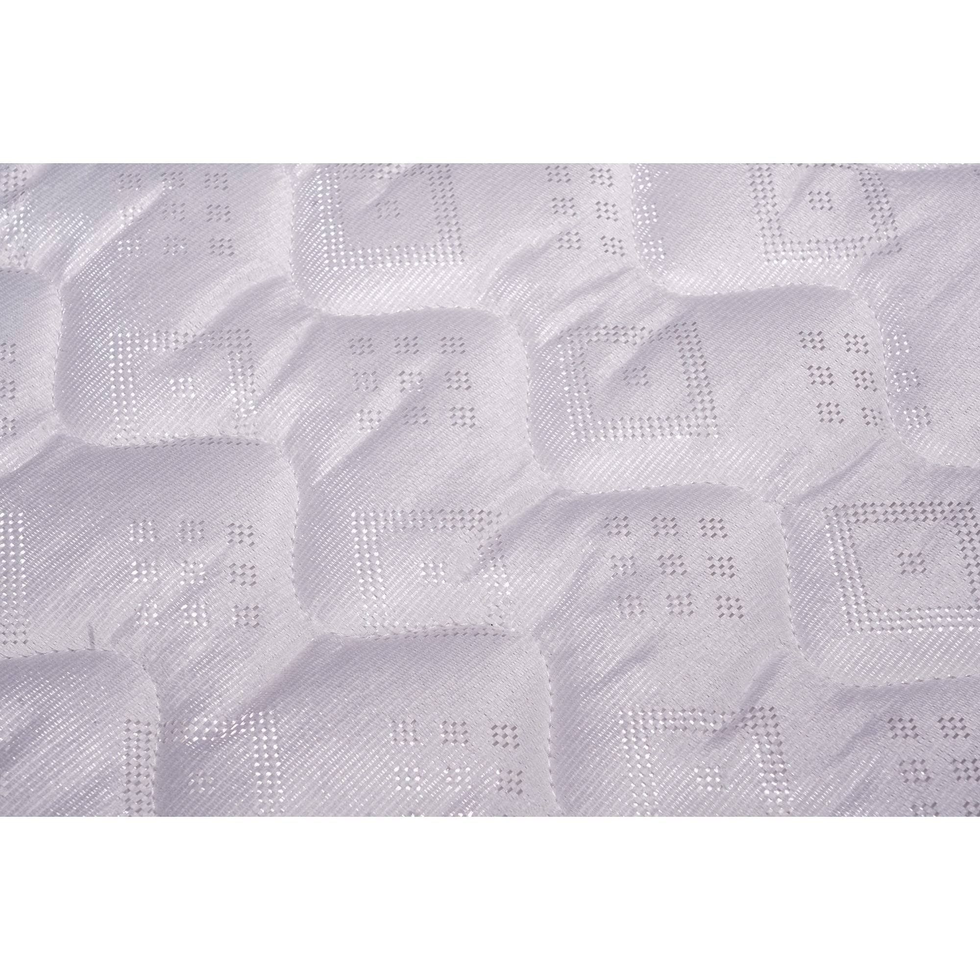 Materasso singolo ortopedico, Made in Italy, imbottitura in poliuretano espanso e fibra anallergica, rivestimento in tessuto jacquard, cm 90x190h24, Bianco