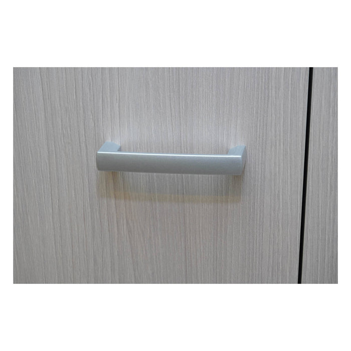 Armadio 3 ante battenti, colore olmo, cm 210x121x52, con tubo appendiabiti