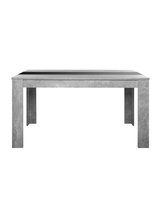 Tavolo allungabile 0, Tavolo da pranzo estensibile, Consolle multiuso con allunghe, con pannello reveribile bianco e nero, Cm 138x80xh74, Cemento