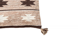 Tappeto moderno Chicago, stile kilim, 100% cotone, avorio, 45x45cm