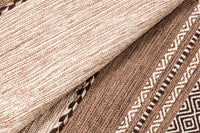 Tappeto moderno Kansas, stile kilim, 100% cotone, avorio, 200x60cm