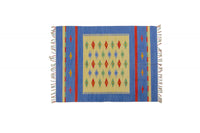 Tappeto moderno Seattle, stile kilim, 100% cotone, multicolore, 170x110cm