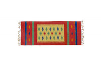 Tappeto moderno Seattle, stile kilim, 100% cotone, multicolore, 240x60cm