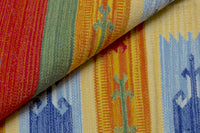 Tappeto moderno Seattle, stile kilim, 100% cotone, multicolore, 170x110cm