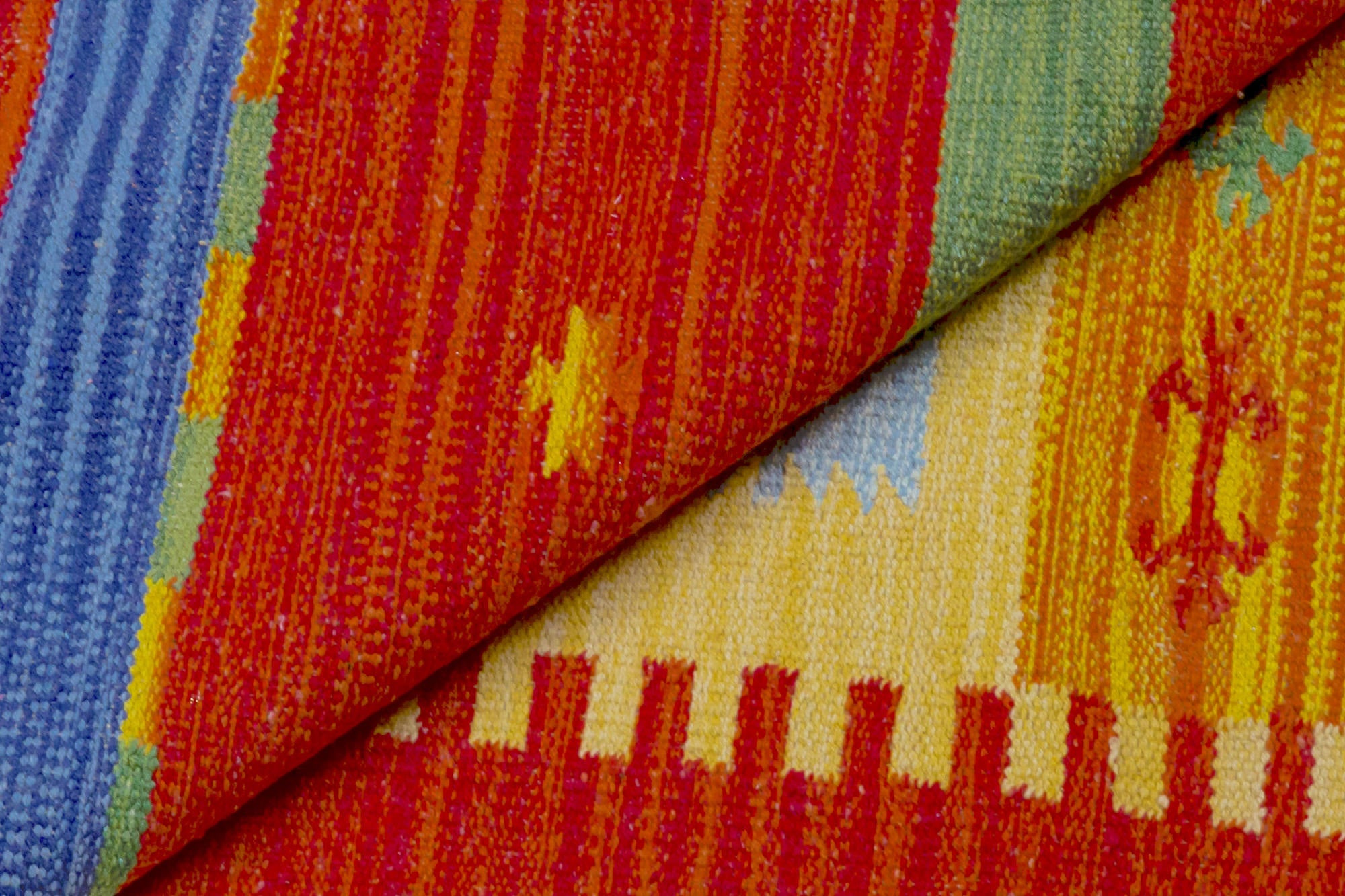 Tappeto moderno Seattle, stile kilim, 100% cotone, multicolore, 240x60cm