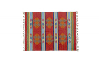 Tappeto moderno Seattle, stile kilim, 100% cotone, multicolore, 130x70cm