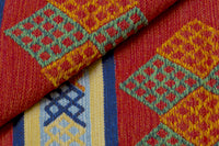 Tappeto moderno Seattle, stile kilim, 100% cotone, multicolore, 130x70cm