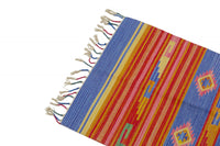 Tappeto moderno Seattle, stile kilim, 100% cotone, multicolore, 130x70cm