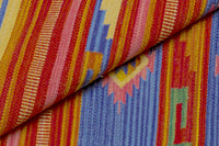 Tappeto moderno Seattle, stile kilim, 100% cotone, multicolore, 130x70cm