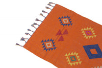 Tappeto moderno Seattle, stile kilim, 100% cotone, multicolore, 90x60cm