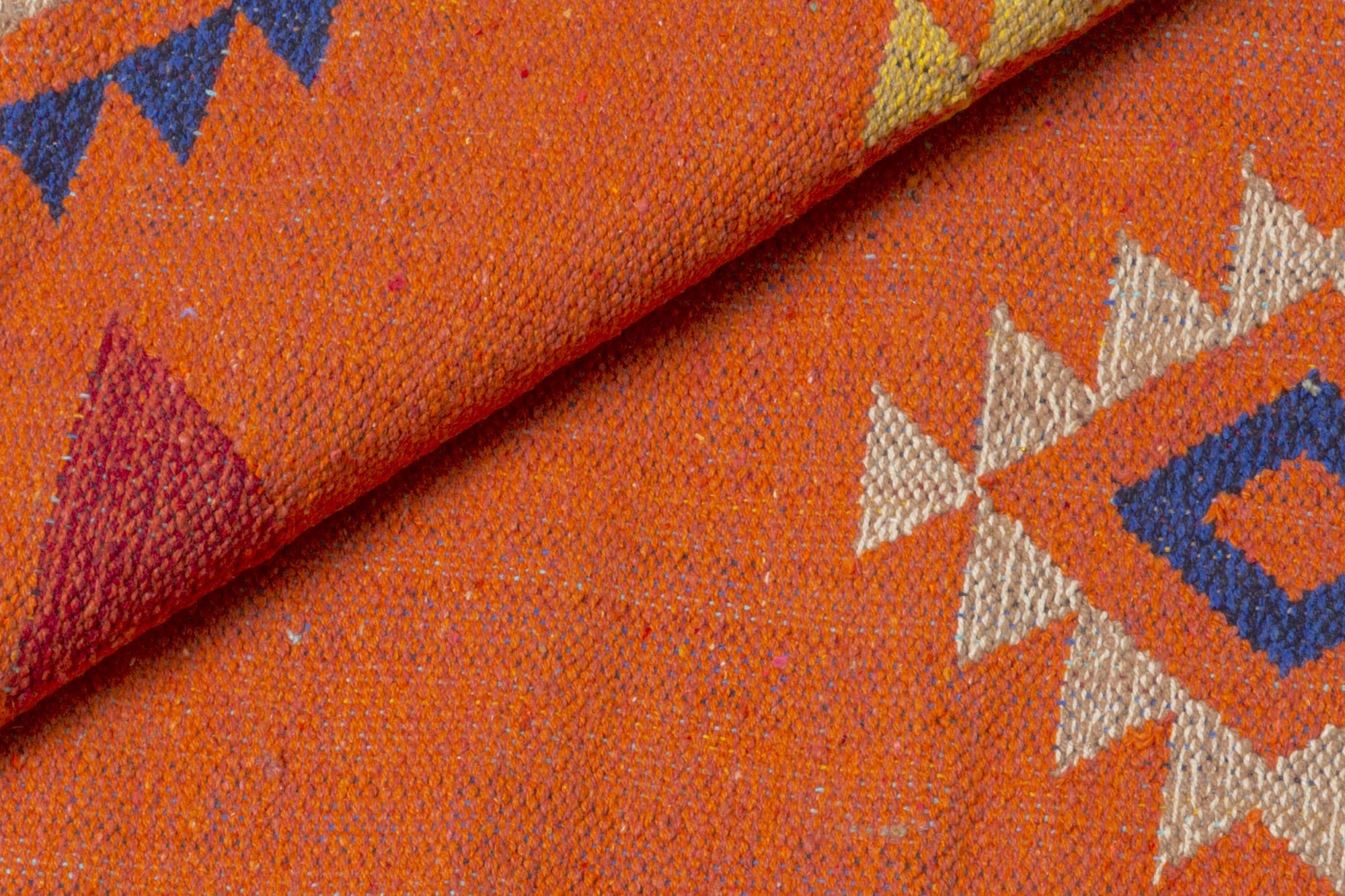 Tappeto moderno Seattle, stile kilim, 100% cotone, multicolore, 90x60cm