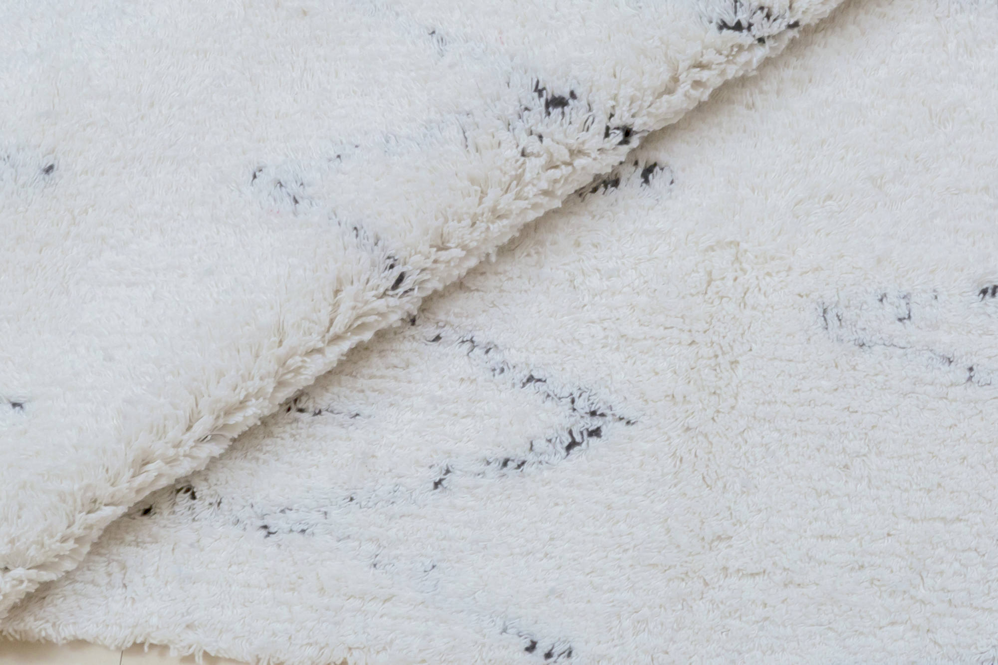 Tappeto moderno California, stile kilim, 100% cotone, avorio, 180x60cm