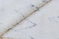 Tappeto moderno California, stile kilim, 100% cotone, avorio, 180x60cm