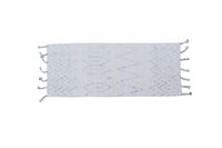 Tappeto moderno California, stile kilim, 100% cotone, avorio, 180x60cm