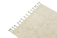 Tappeto moderno California, stile kilim, 100% cotone, avorio, 200x140cm