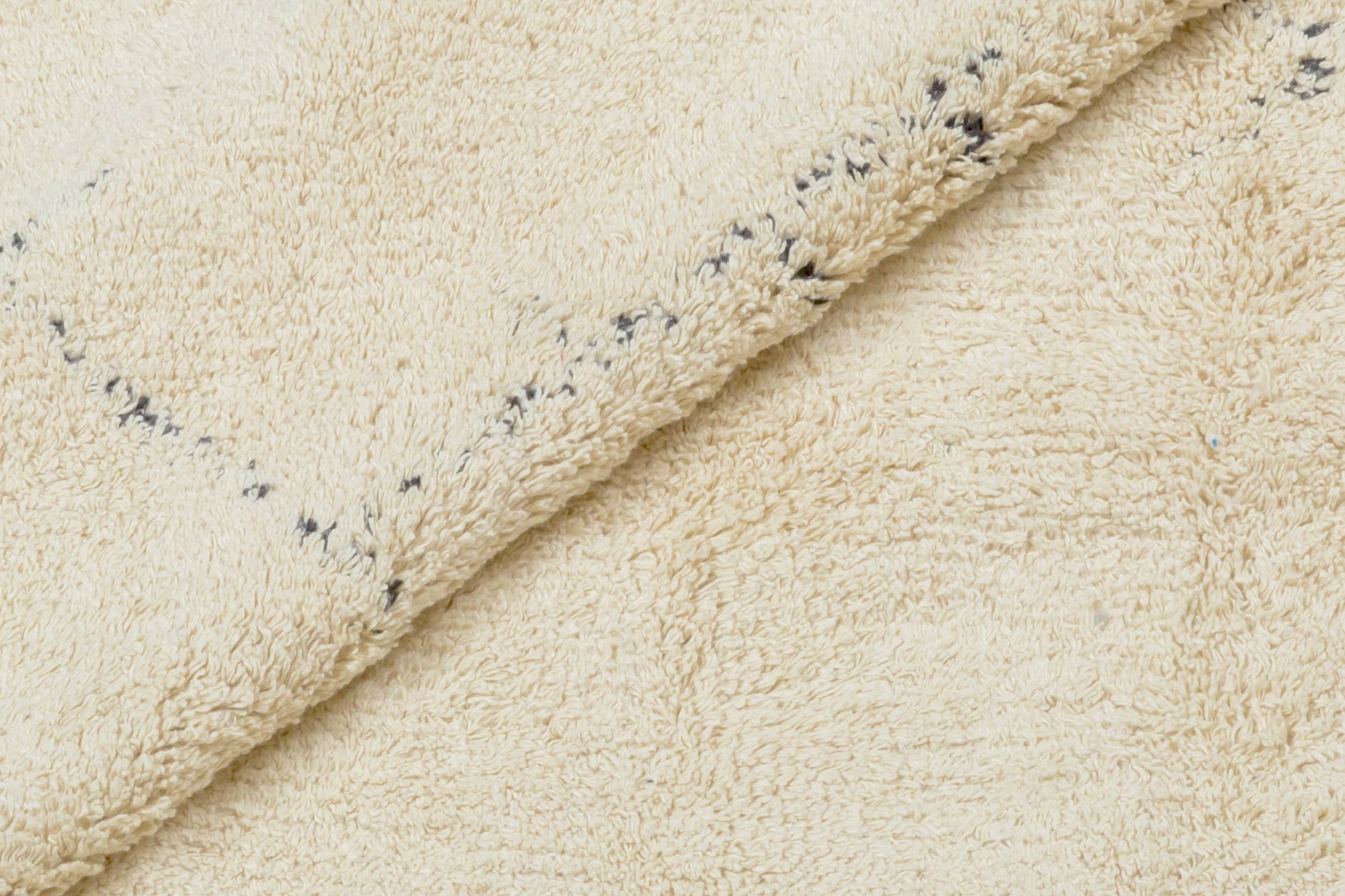 Tappeto moderno California, stile kilim, 100% cotone, avorio, 200x140cm