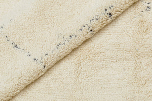 Tappeto moderno California, stile kilim, 100% cotone, avorio, 200x140cm