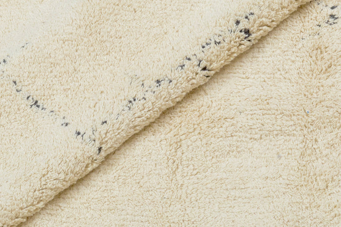 Tappeto moderno California, stile kilim, 100% cotone, avorio, 200x140cm