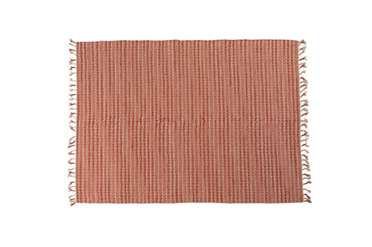 Tappeto moderno Atlanta, stile kilim, 100% cotone, rosa, 110x60cm