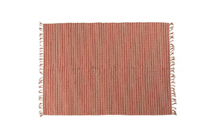Tappeto moderno Atlanta, stile kilim, 100 % cotone, colore rosa, Misure 200 x 140 cm