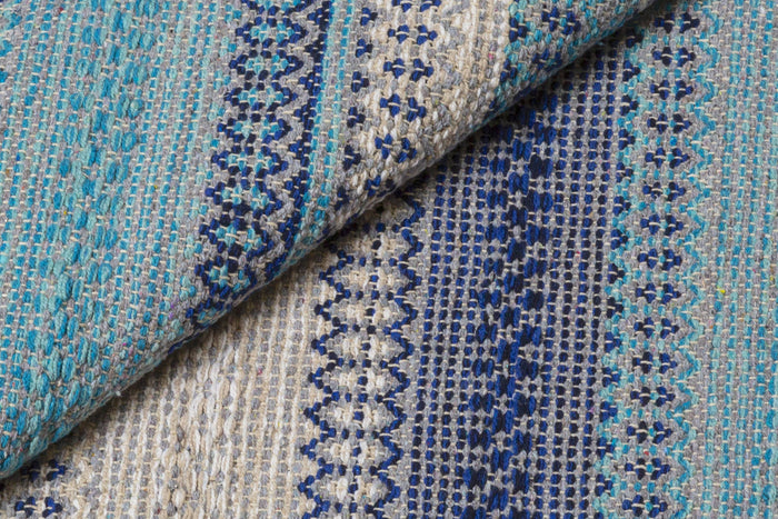 Tappeto moderno Cleveland, stile kilim, 100% cotone, multicoloree, 200x140cm