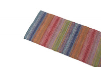 Tappeto moderno Cleveland, stile kilim, 100% cotone, multicoloree, 180x60cm