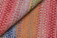 Tappeto moderno Cleveland, stile kilim, 100% cotone, multicoloree, 180x60cm