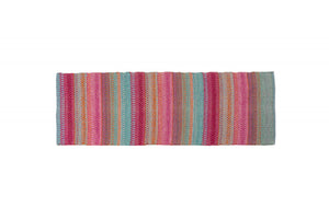 Tappeto moderno Cleveland, stile kilim, 100% cotone, multicoloree, 240x60cm