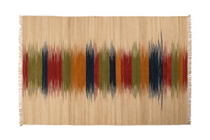 Tappeto moderno Miami, stile kilim, 100% cotone, multicoloree, 200x140cm