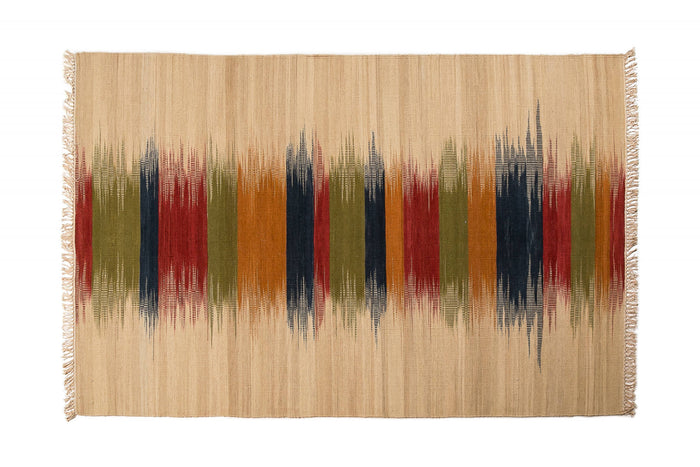 Tappeto moderno Miami, stile kilim, 100% cotone, multicoloree, 200x140cm