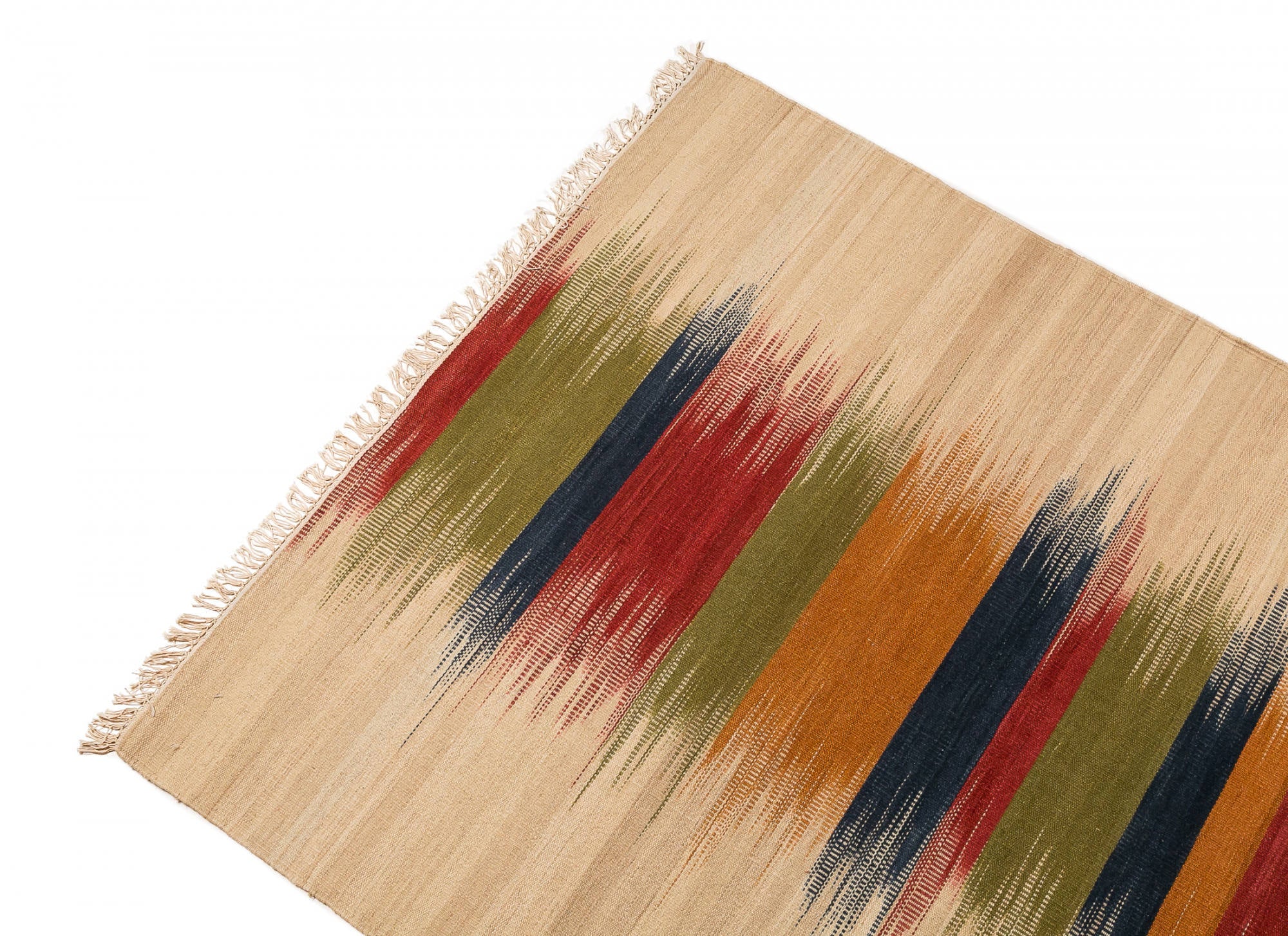Tappeto moderno Miami, stile kilim, 100% cotone, multicoloree, 200x140cm