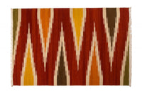 Tappeto moderno Miami, stile kilim, 100% cotone, multicoloree, 200x140cm