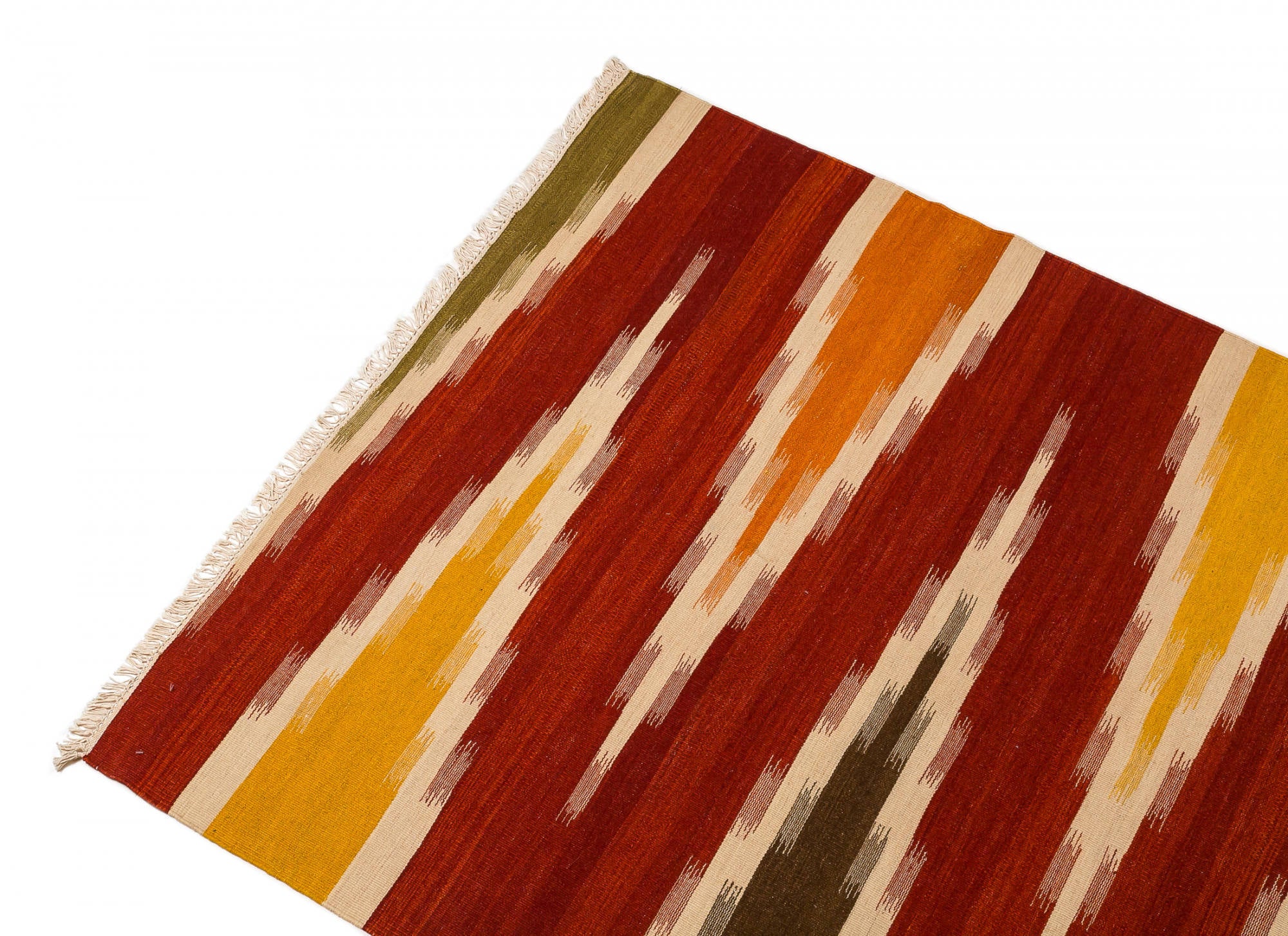 Tappeto moderno Miami, stile kilim, 100% cotone, multicoloree, 200x140cm
