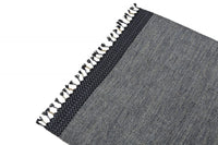 Tappeto moderno Dallas, stile kilim, 100% cotone, grigio, 170x110cm