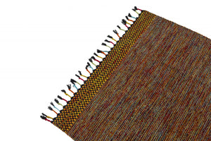 Tappeto moderno Dallas, stile kilim, 100% cotone, multicoloree, 200x140cm