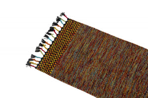 Tappeto moderno Dallas, stile kilim, 100% cotone, multicoloree, 240x60cm