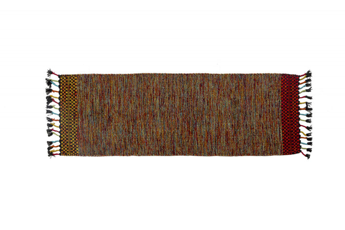Tappeto moderno Dallas, stile kilim, 100% cotone, multicoloree, 240x60cm