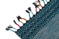 Tappeto moderno Dallas, stile kilim, 100% cotone, blu, 200x140cm