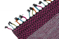 Tappeto moderno Dallas, stile kilim, 100% cotone, rosa, 170x110cm