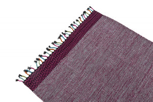 Tappeto moderno Dallas, stile kilim, 100% cotone, rosa, 230x160cm