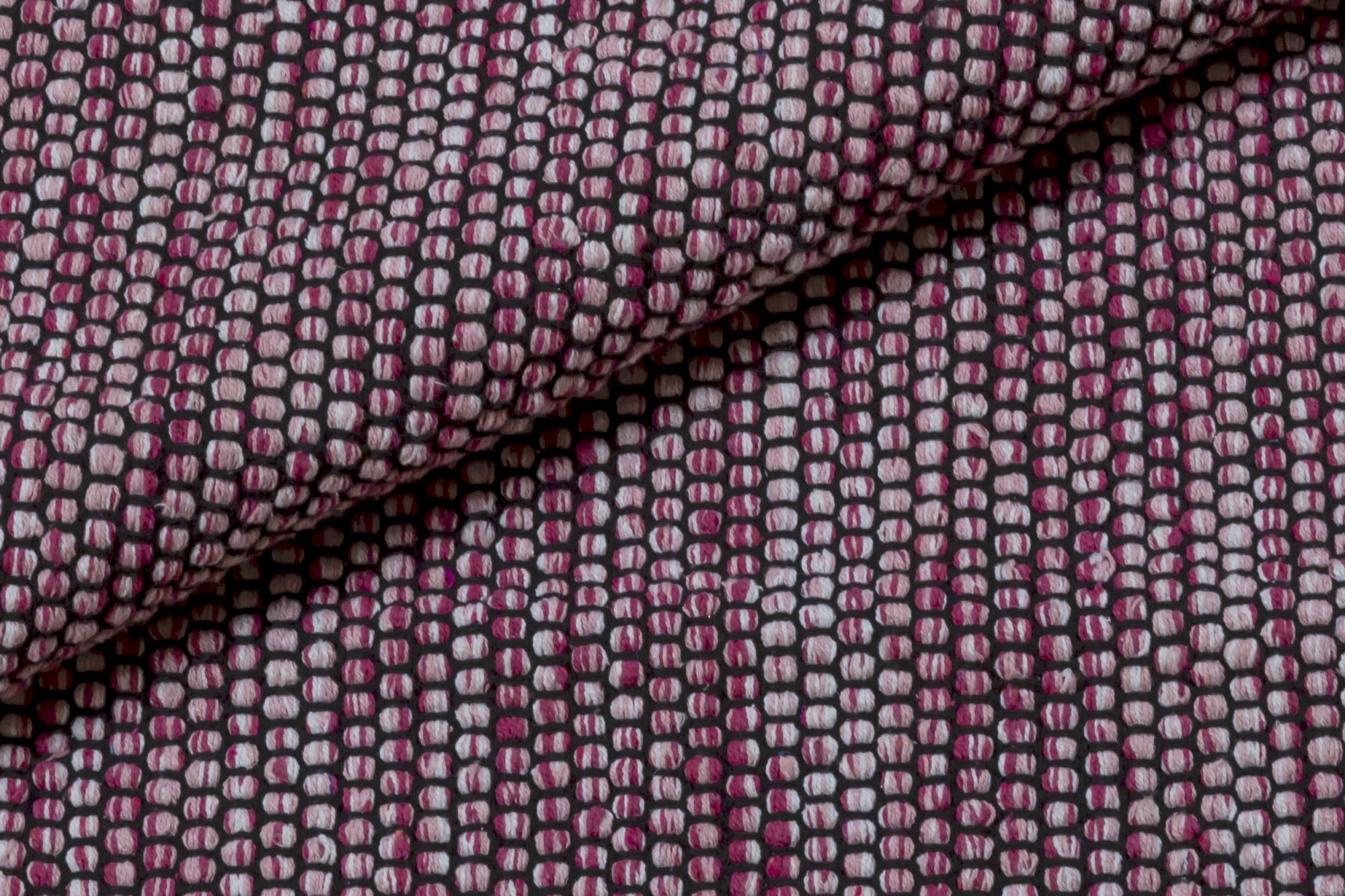 Tappeto moderno Dallas, stile kilim, 100% cotone, rosa, 230x160cm