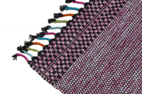 Tappeto moderno Dallas, stile kilim, 100% cotone, rosa, 240x60cm