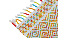 Tappeto moderno Ontario, stile kilim, 100% cotone, multicoloree, 230x160cm