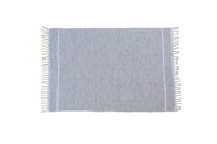 Tappeto moderno Ontario, stile kilim, 100% cotone, grigio, 200x140cm