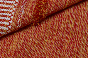 Tappeto moderno boston, stile kilim, 100% cotone, arancione, 200x140cm