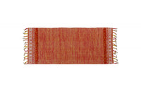 Tappeto moderno boston, stile kilim, 100% cotone, arancione, 180x60cm